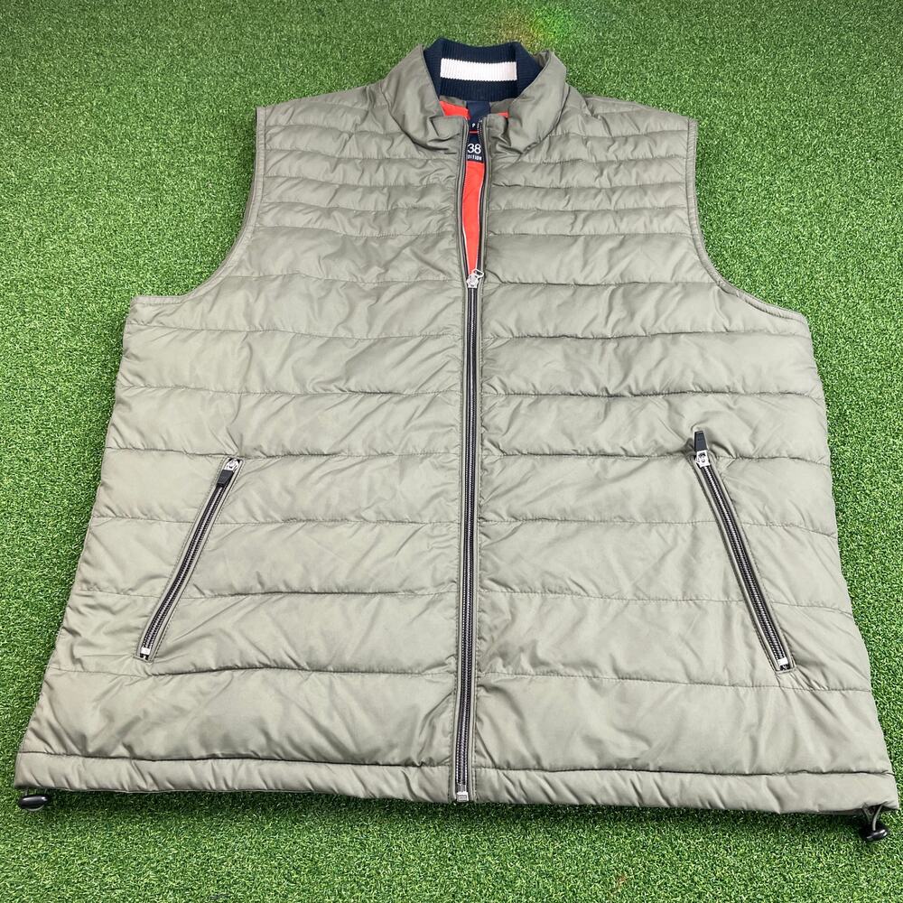 Scappino Beige Full Zip Outdoor Edition 38 Quilted Vest